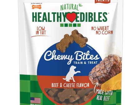 Nylabone Healthy Edibles Chewy Bites Soft Dog Treats Beef  Cheese, 6 oz 1 ct on Sale