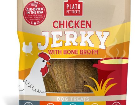 Plato Dog Jerky Chicken With Bone Broth 16oz. For Cheap