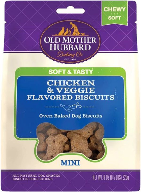 Omh Mini Soft Tasty Chicken Veggies 8oz.  Chewy Biscuits For Discount