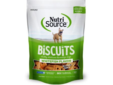 Nutrisource Dog Grain Free Biscuits Whitefish 14oz. Supply