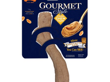 Nylabone Gourmet Style Strong Stick Dog Chew Toy Peanut Butter 1ea XL Souper - 50+ lb Online