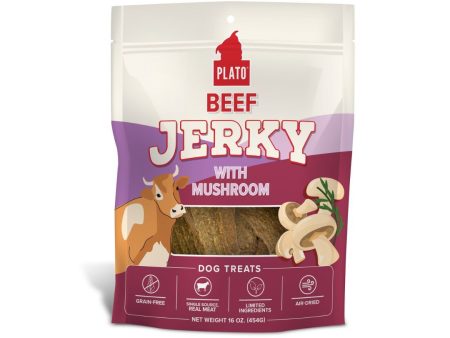 Plato Dog Jerky Beef With Mushroom 16Oz For Sale