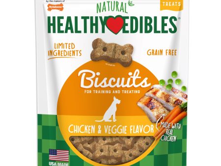 Nylabone Healthy Edibles Biscuits Grain Free Dog Treats Chicken & Veggie 1ea 12 oz Discount