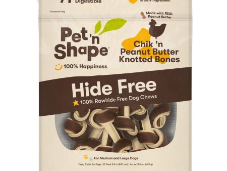 Pet  N Shape Chik n Peanut Butter Knotted Bones Hide-Free Dog Treat 1ea 10 ct Cheap