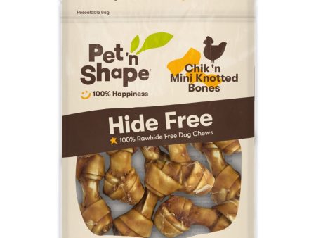 Pet  N Shape Chik  N Mini Knotted Bones Hide-Free Dog Treat 1ea 10 ct For Sale