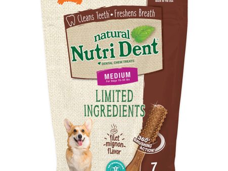 Nylabone Nutri Dent Filet Mignon Dog Dental Chews Filet Mignon 1ea Medium - 15 Lbs. To 30 lb For Cheap