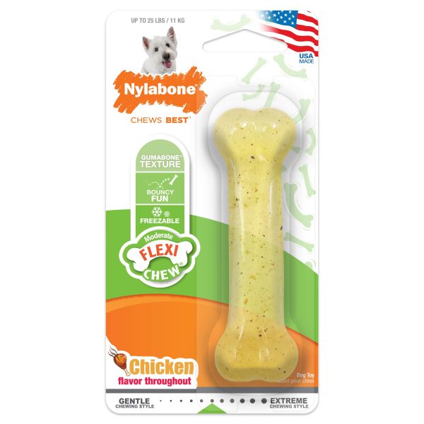 Nylabone Moderate Chew Chicken Chew Toy Chicken 1ea SMall Regular - Up To 25 Ibs. Online Hot Sale