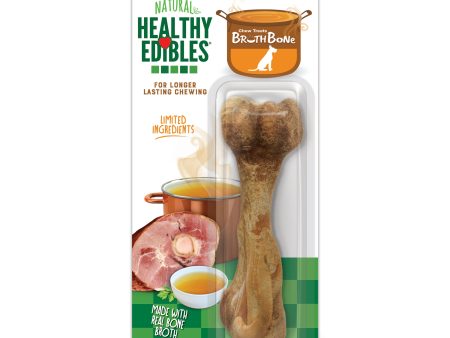 Nylabone Healthy Edibles Broth Bone Natural Dog Treats 1 Count, Giant  Up To 50 lb on Sale