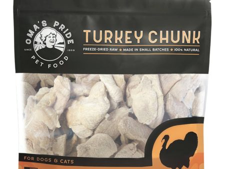 Omas Pride Dog Cat Freeze-Dried Turkey Breast Chunks 16oz. Cheap