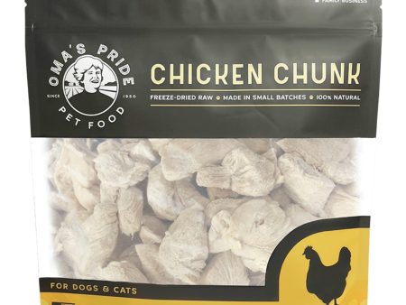 Omas Pride Dog Cat Freeze-Dried Chicken Breast Chunks 16oz. Fashion