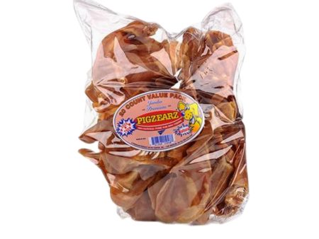 Pci Pig earz Xl Natural Usa Pig ears 100Ct Bulk Pack For Sale