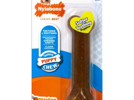 Nylabone Just for Puppies Teething Chew Classic Bone Classic Bone Chicken 1ea Medium Wolf - Up To 35 lb Hot on Sale