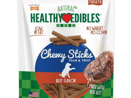 Nylabone Healthy Edibles Chewy Dog Treat Sticks Beef 1ea 12 oz Online now