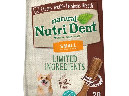 Nylabone Nutri Dent Filet Mignon Dog Dental Chews Filet Mignon 1ea SMall - 10 Lbs. To 15 Ibs. For Discount