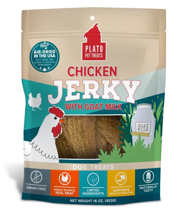 Plato Dog Jerky Chicken With Goat S Milk 16oz. Fashion