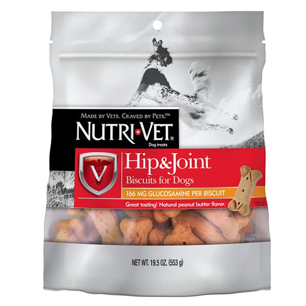 Nutri-Vet Hip & Joint Dog Biscuits Peanut Butter 1ea SM, 19.5 oz For Sale