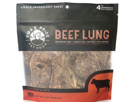 Omas Pride Dog Cat Dehydrated Beef Lung 2oz. Online now