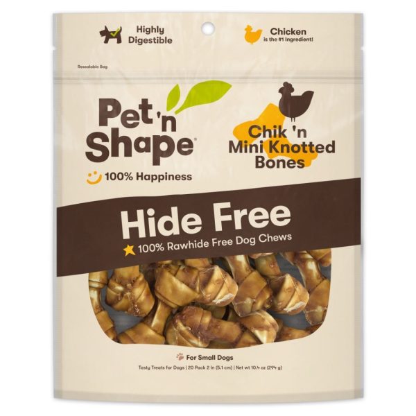 Pet  N Shape Chik  N Mini Knotted Bones Hide-Free Dog Treat 1ea 20 ct For Cheap