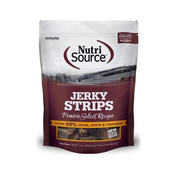 Nutrisource Dog Jerky Treat Prairie Select 4oz. For Discount