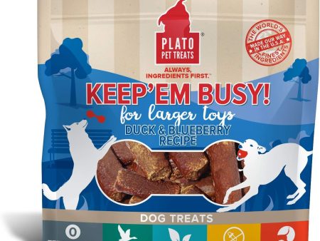 Plato Dog Keep Em Busy Duck And Blueberry Treats Large 5oz. Cheap