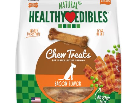 Nylabone Healthy Edibles AllNatural Long Lasting Bacon Chew Treats Bacon, Medium Wolf  Up To 35 Lbs. 7 ct Sale