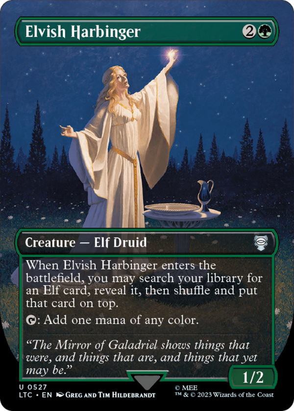 Elvish Harbinger (Borderless) [The Lord of the Rings: Tales of Middle-Earth Commander] For Cheap